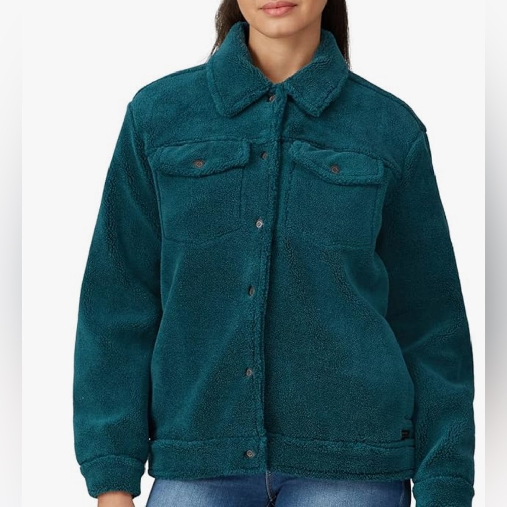 Scotch and Soda Teddy emerald green jacket size XS small shacket pockets